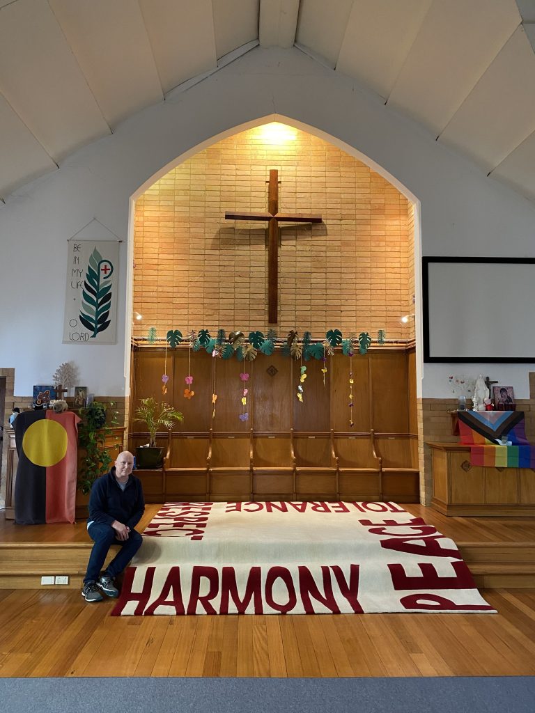 Cross at the front of the Church